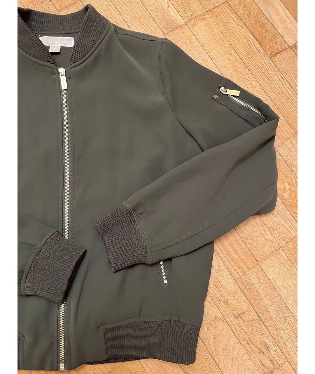 MICHAEL MICHAEL KORS Хаки полиэстеровая куртка, фото 5