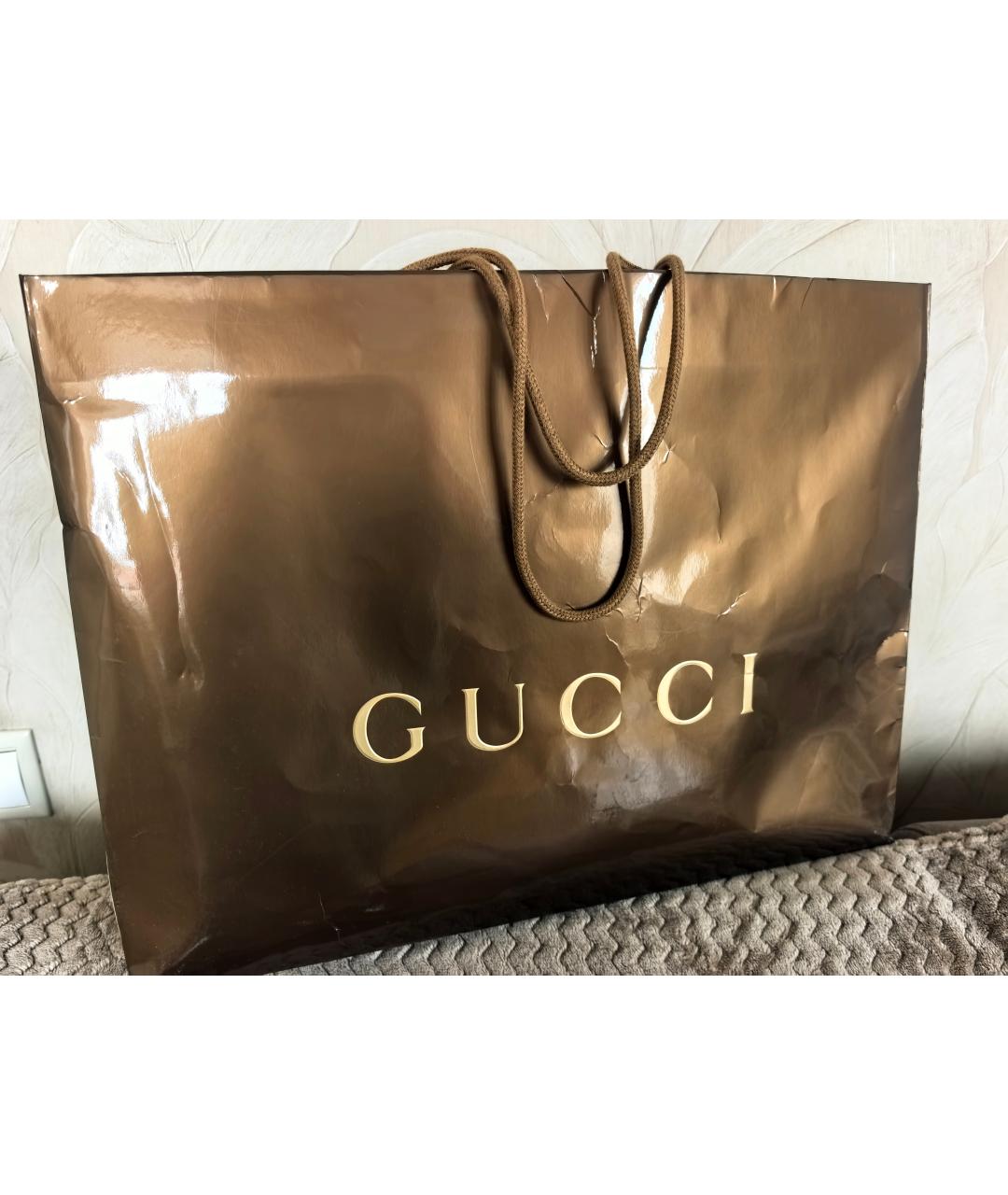 GUCCI Черная кожаная сумка с короткими ручками, фото 7