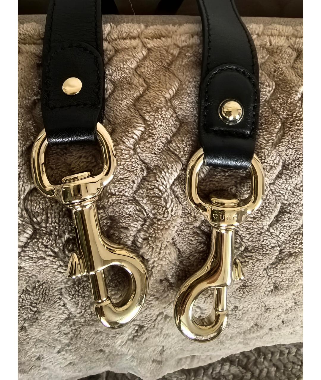 GUCCI Черная кожаная сумка с короткими ручками, фото 6