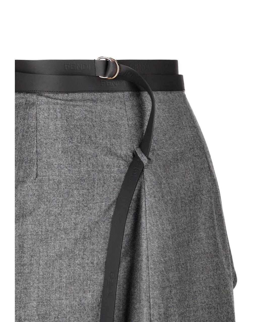 FENDI Шерстяная юбка миди, фото 2