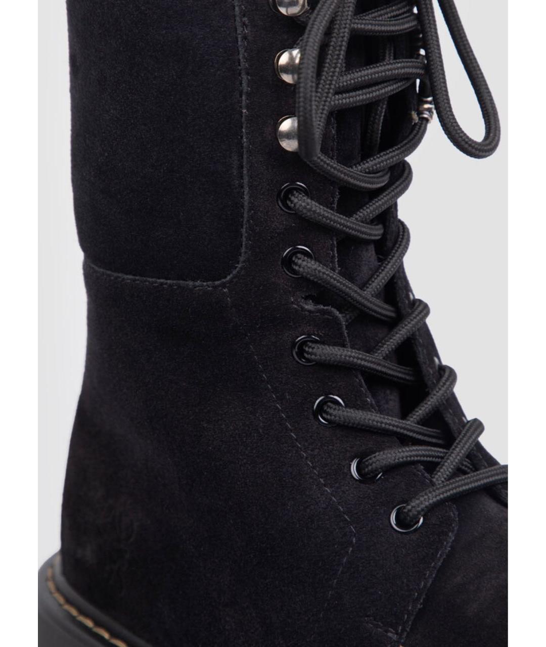 LOEWE Черные замшевые ботинки, фото 6