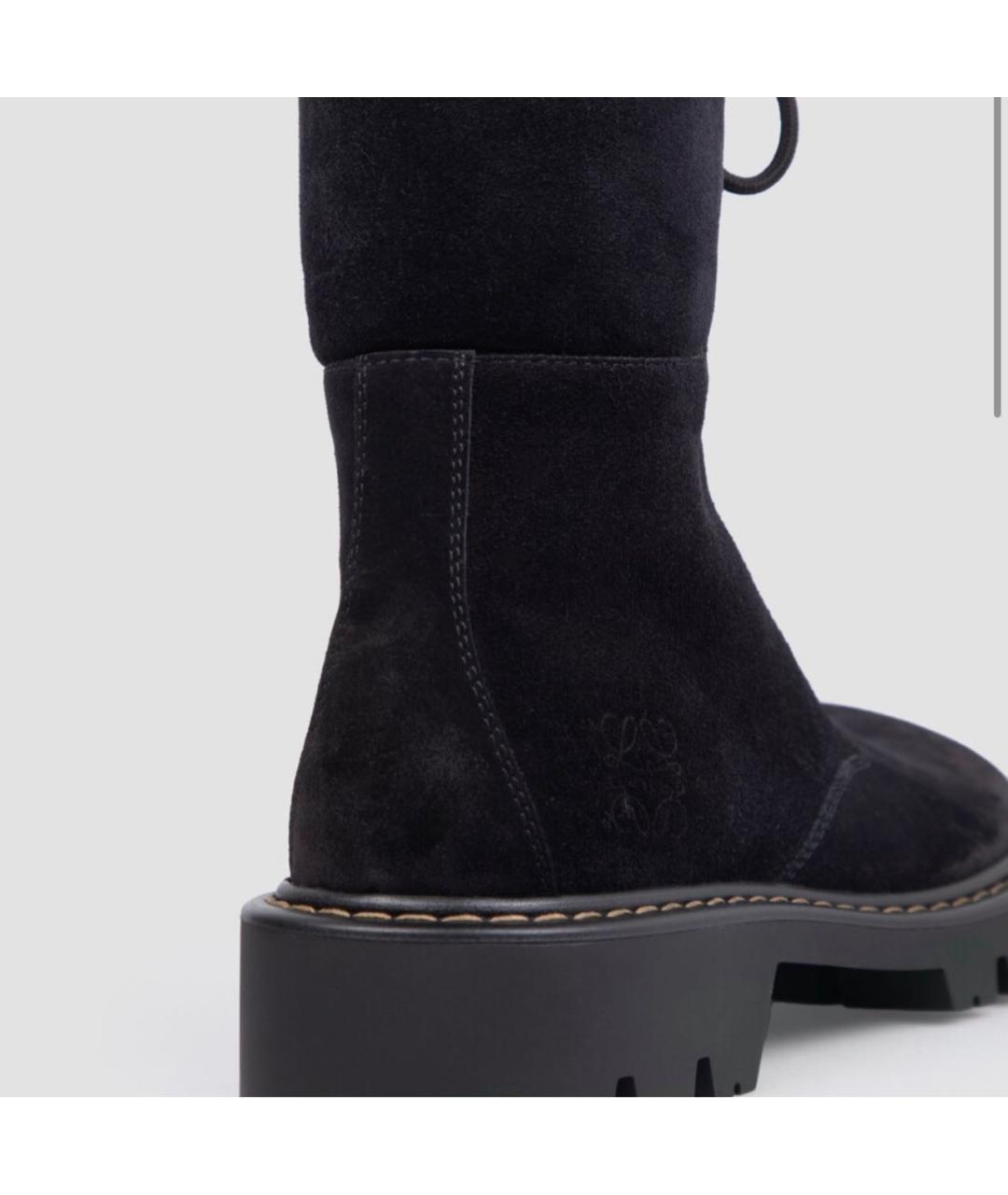 LOEWE Черные замшевые ботинки, фото 4