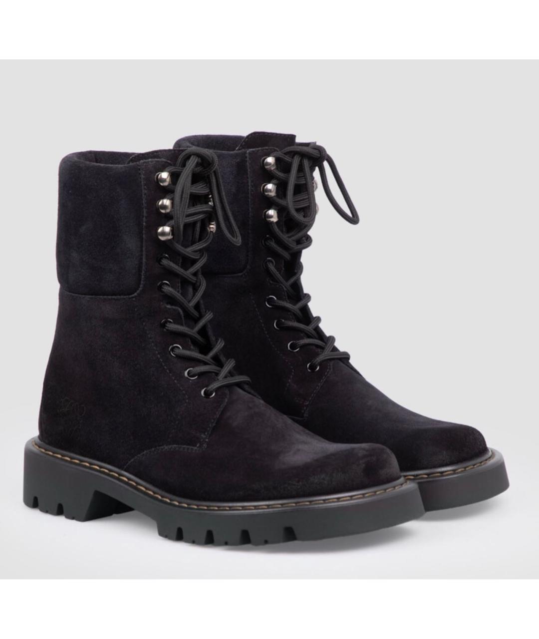 LOEWE Черные замшевые ботинки, фото 2