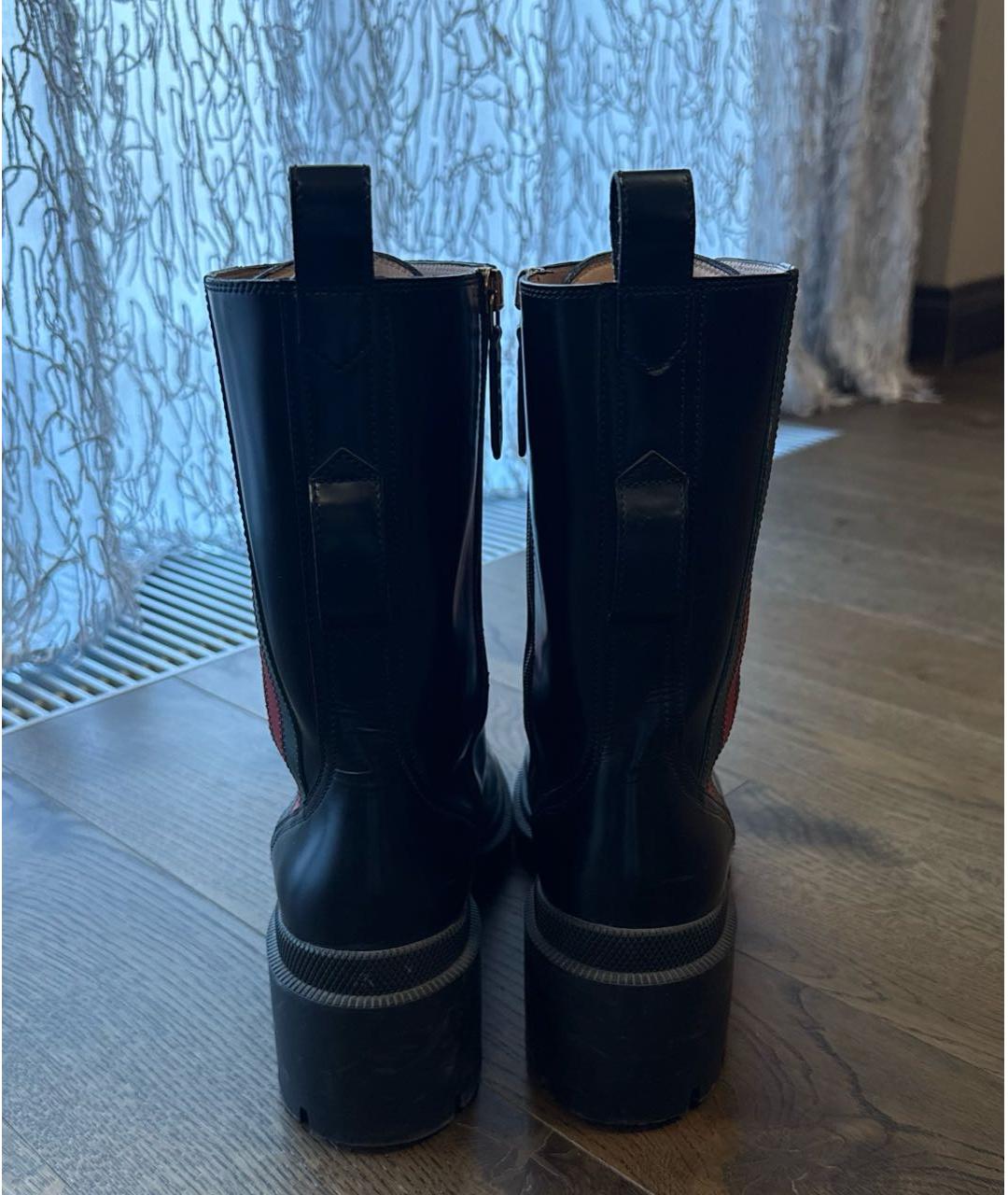 GUCCI Черные кожаные ботинки, фото 4