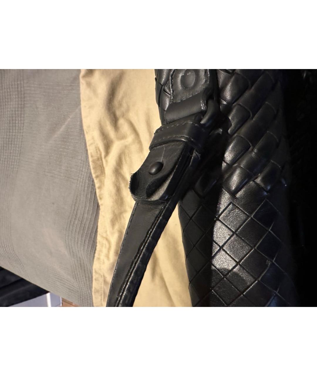 BOTTEGA VENETA Черный кожаный портфель, фото 7