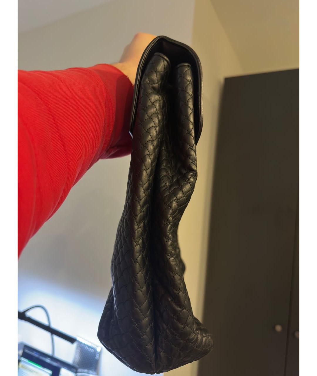 BOTTEGA VENETA Черный кожаный портфель, фото 8