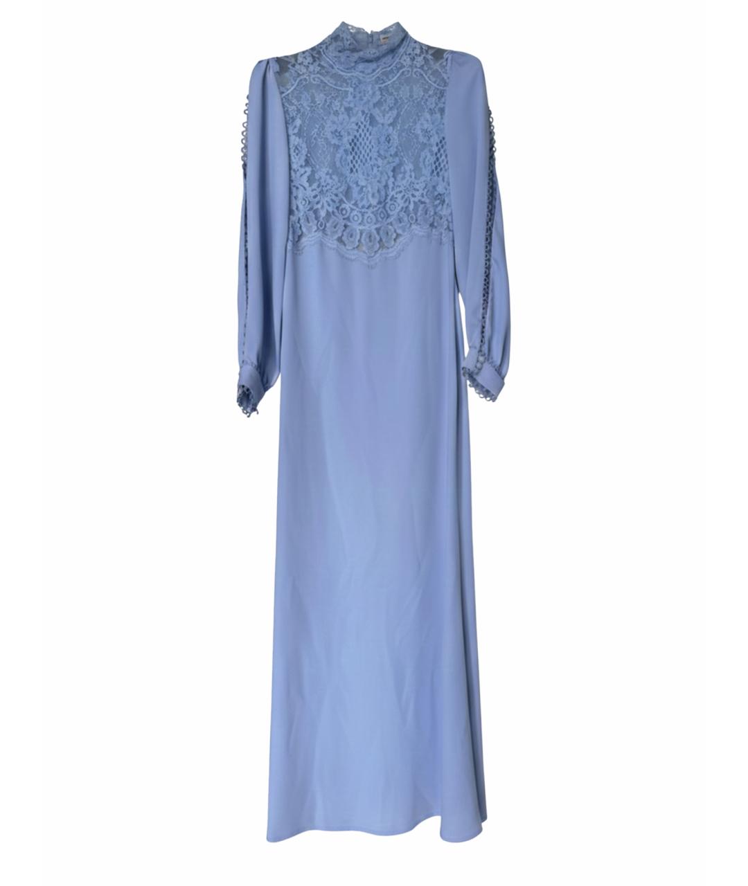 COSTARELLOS Голубое шелковое вечернее платье, фото 1
