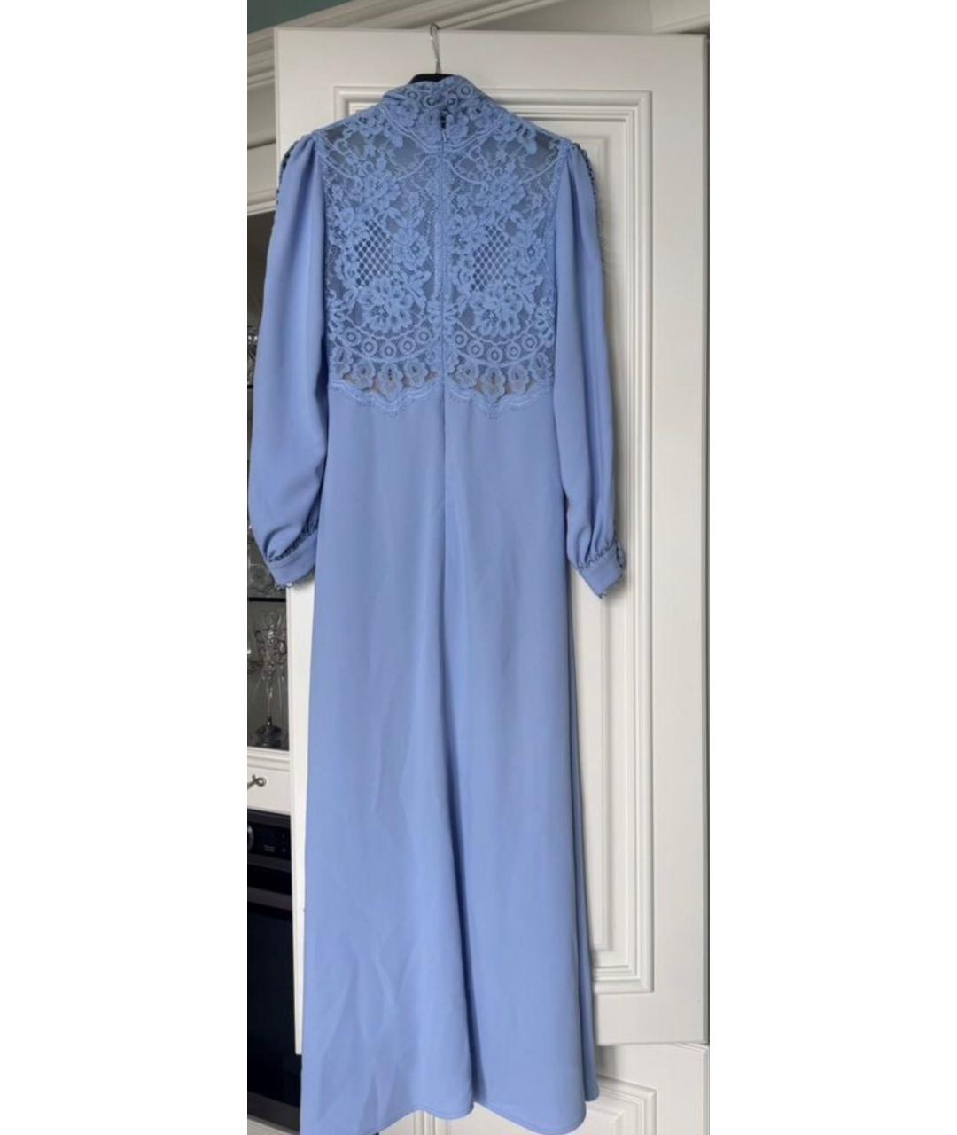 COSTARELLOS Голубое шелковое вечернее платье, фото 2