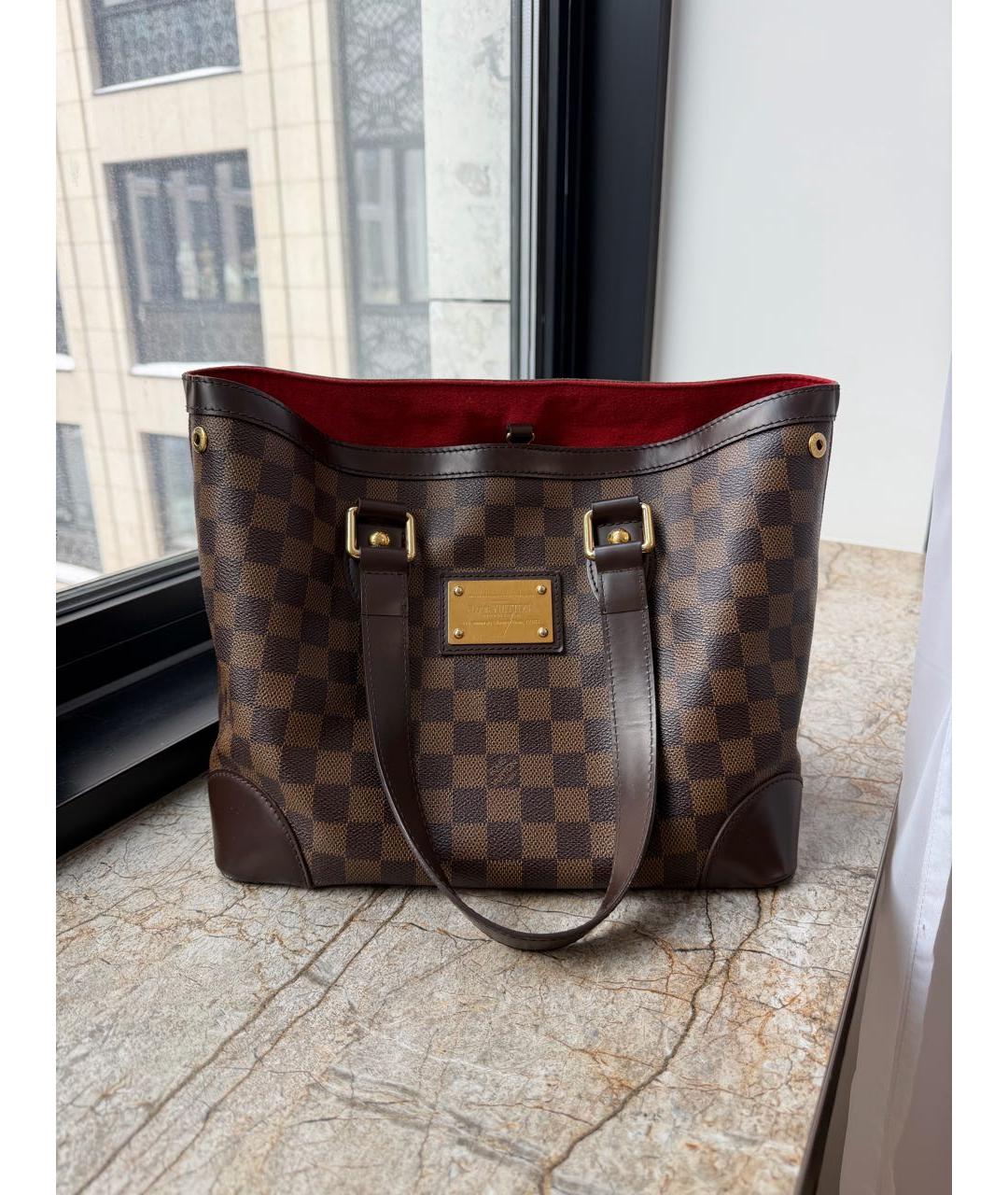 LOUIS VUITTON Коричневая сумка тоут, фото 7