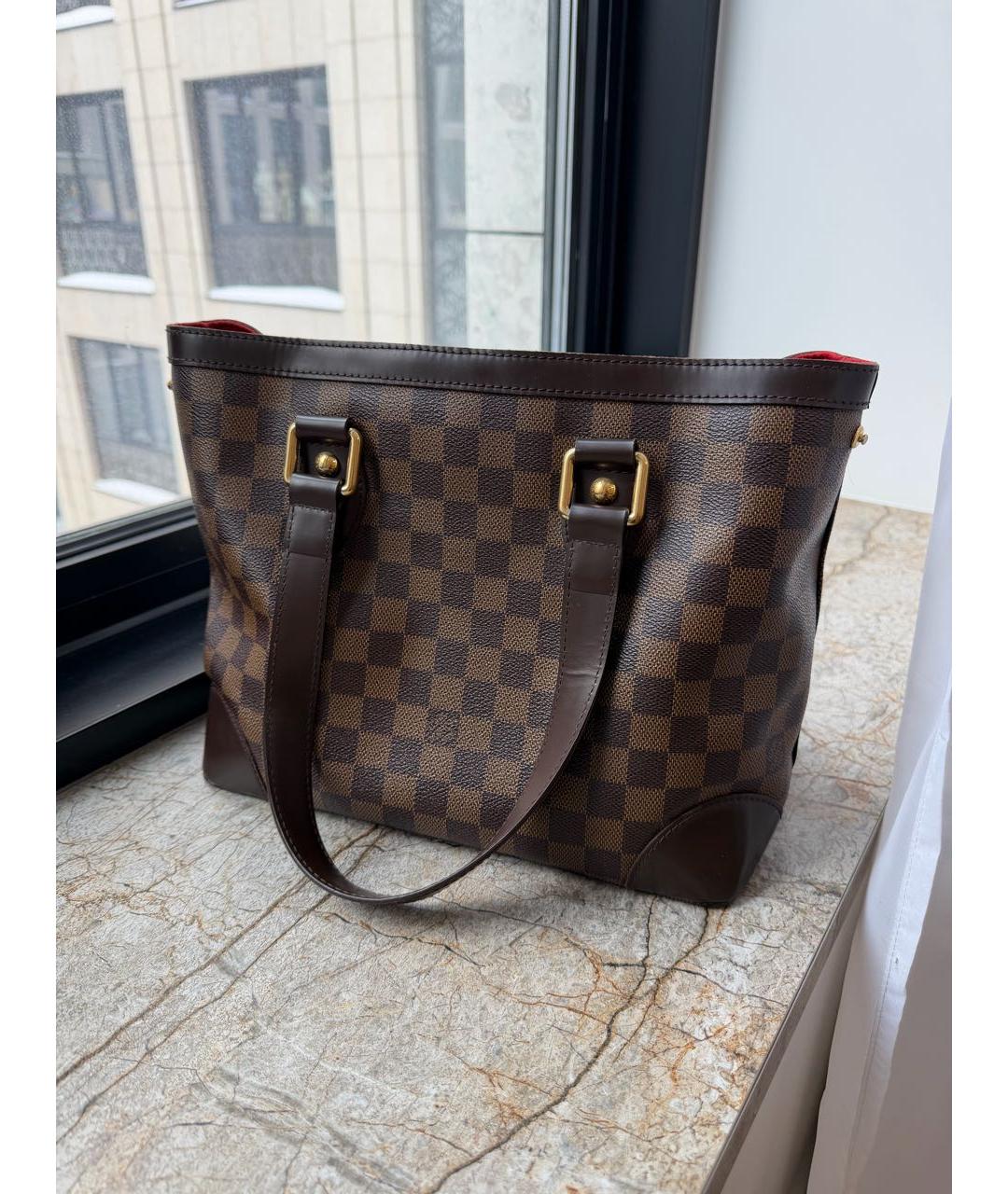 LOUIS VUITTON Коричневая сумка тоут, фото 3