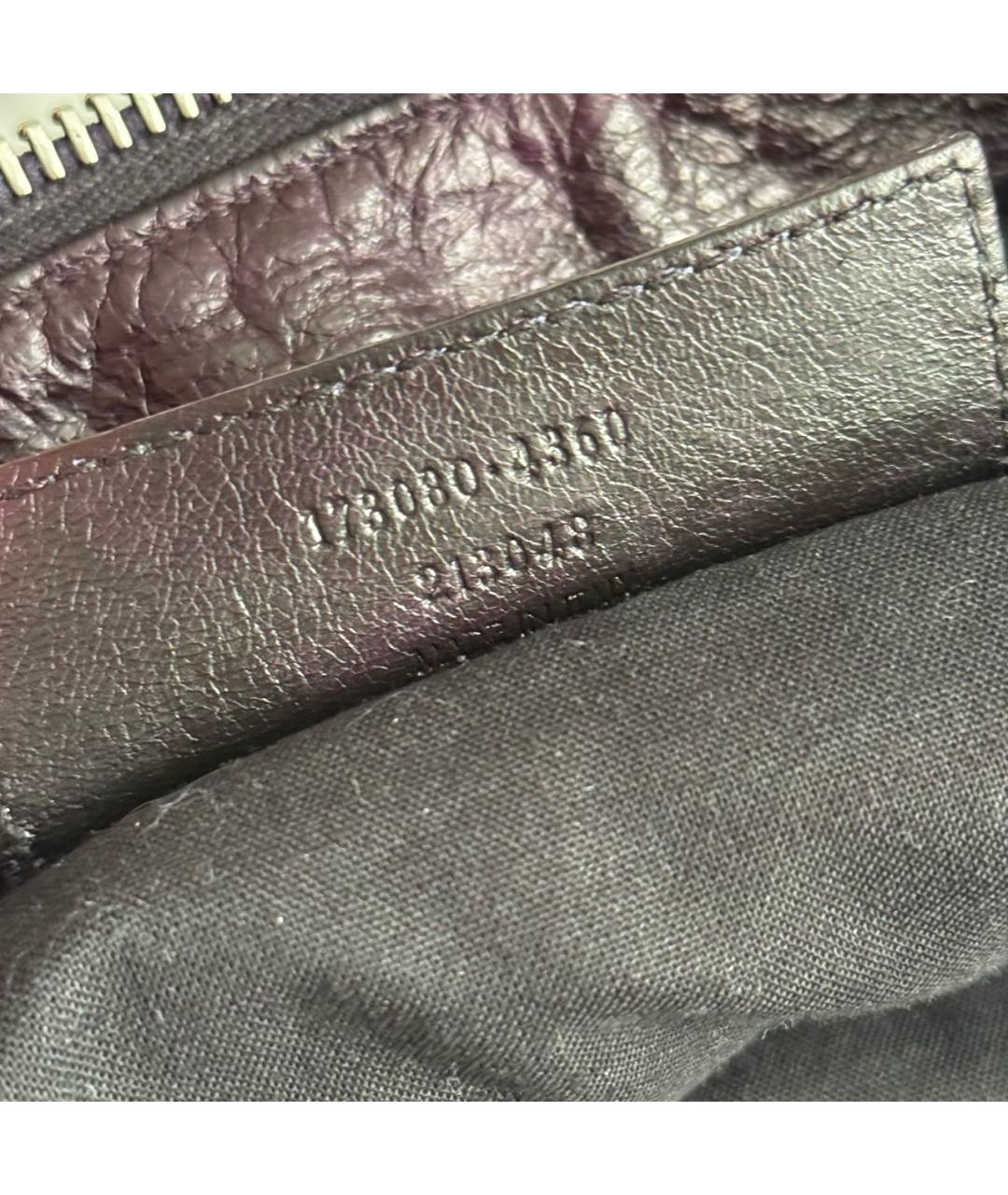 BALENCIAGA Черная кожаная сумка с короткими ручками, фото 6