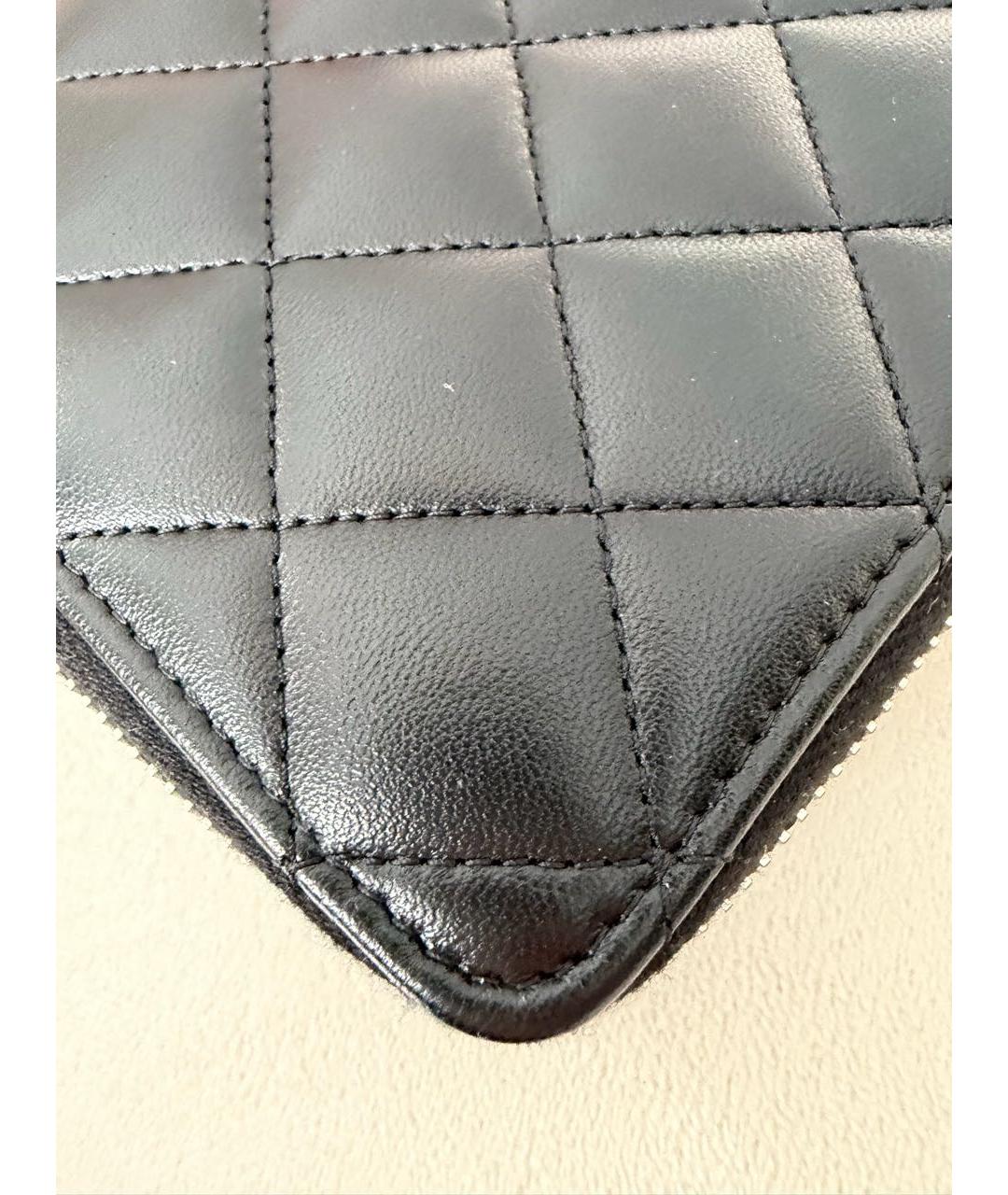 CHANEL Черная кожаная сумка с короткими ручками, фото 7