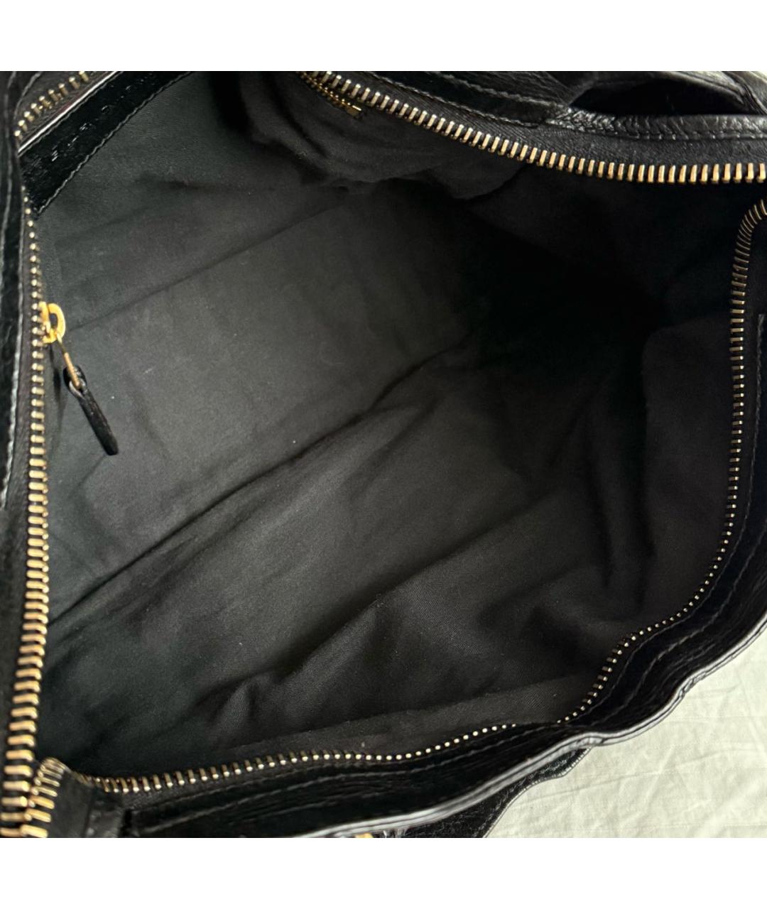 BALENCIAGA Черная кожаная сумка с короткими ручками, фото 5