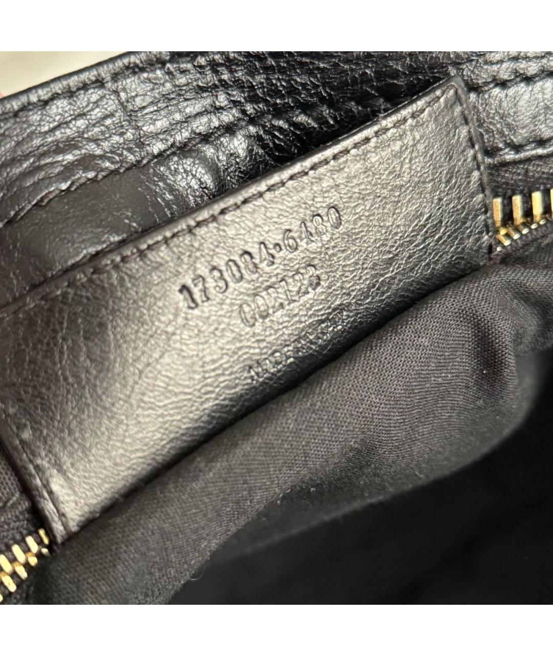 BALENCIAGA Черная кожаная сумка с короткими ручками, фото 7