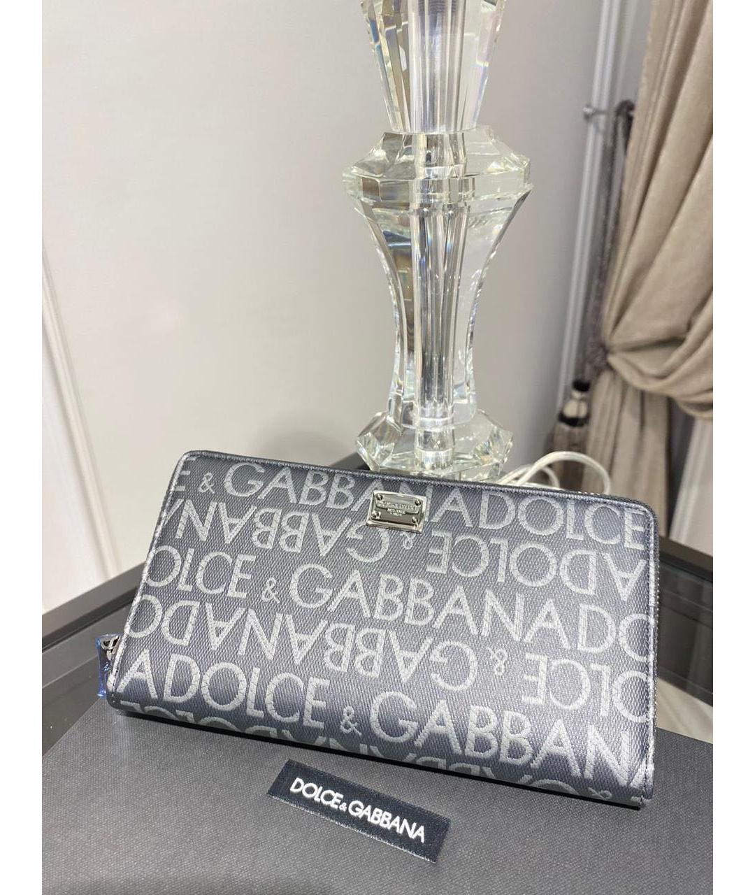 DOLCE&GABBANA Серый кошелек, фото 4