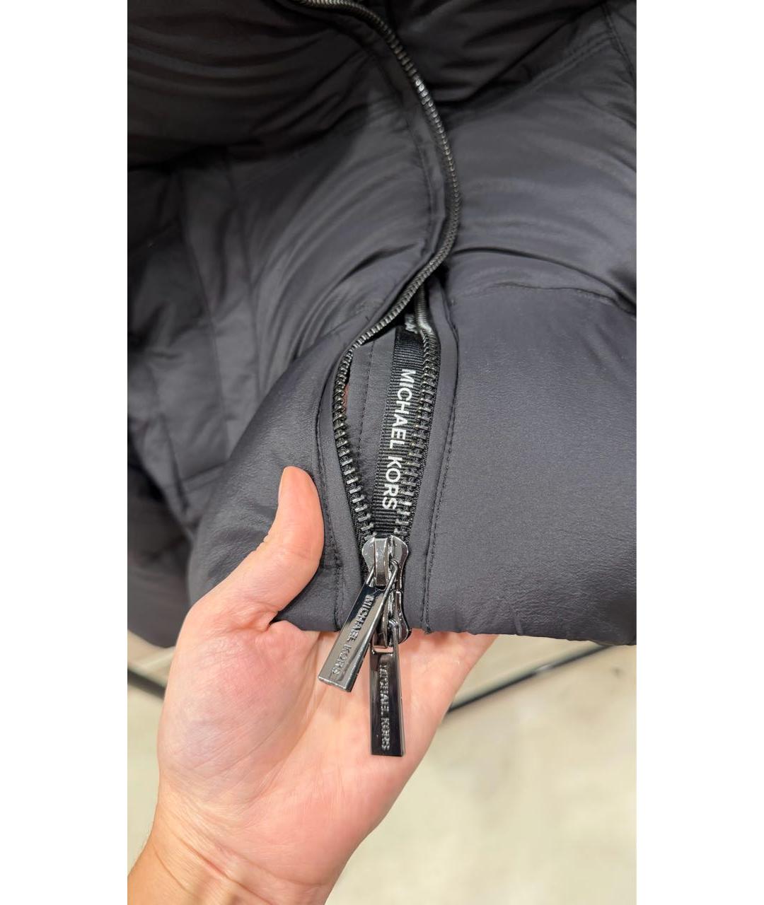 MICHAEL KORS Черный полиэстеровый пуховик, фото 5