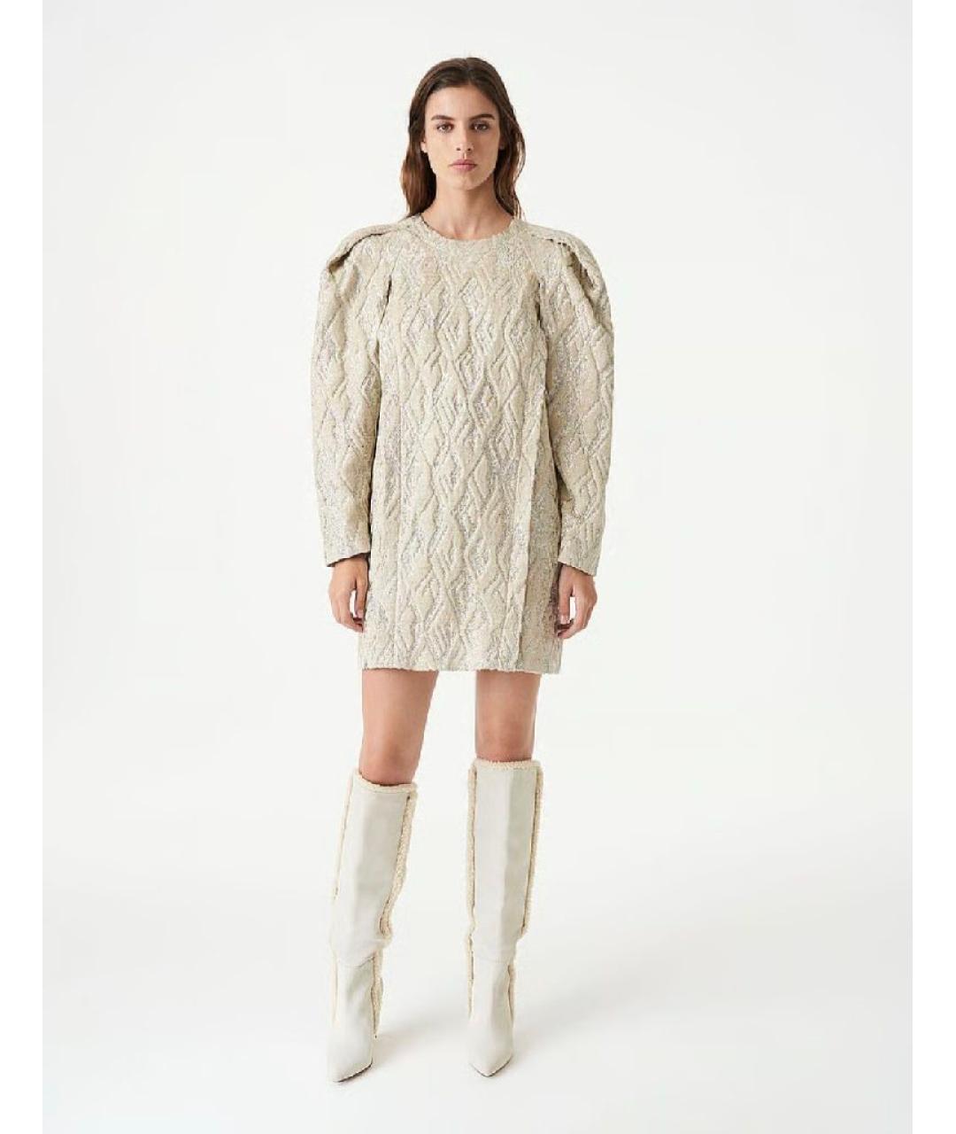 IRO Бежевое коктейльное платье, фото 3