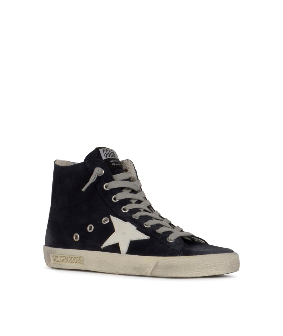 GOLDEN GOOSE DELUXE BRAND Темно-синие кожаные кеды, фото 2