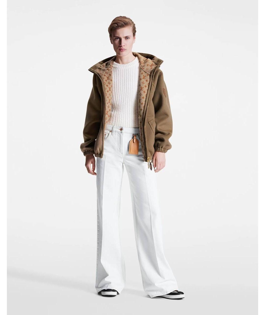 LOUIS VUITTON Бежевые хлопковые прямые джинсы, фото 7