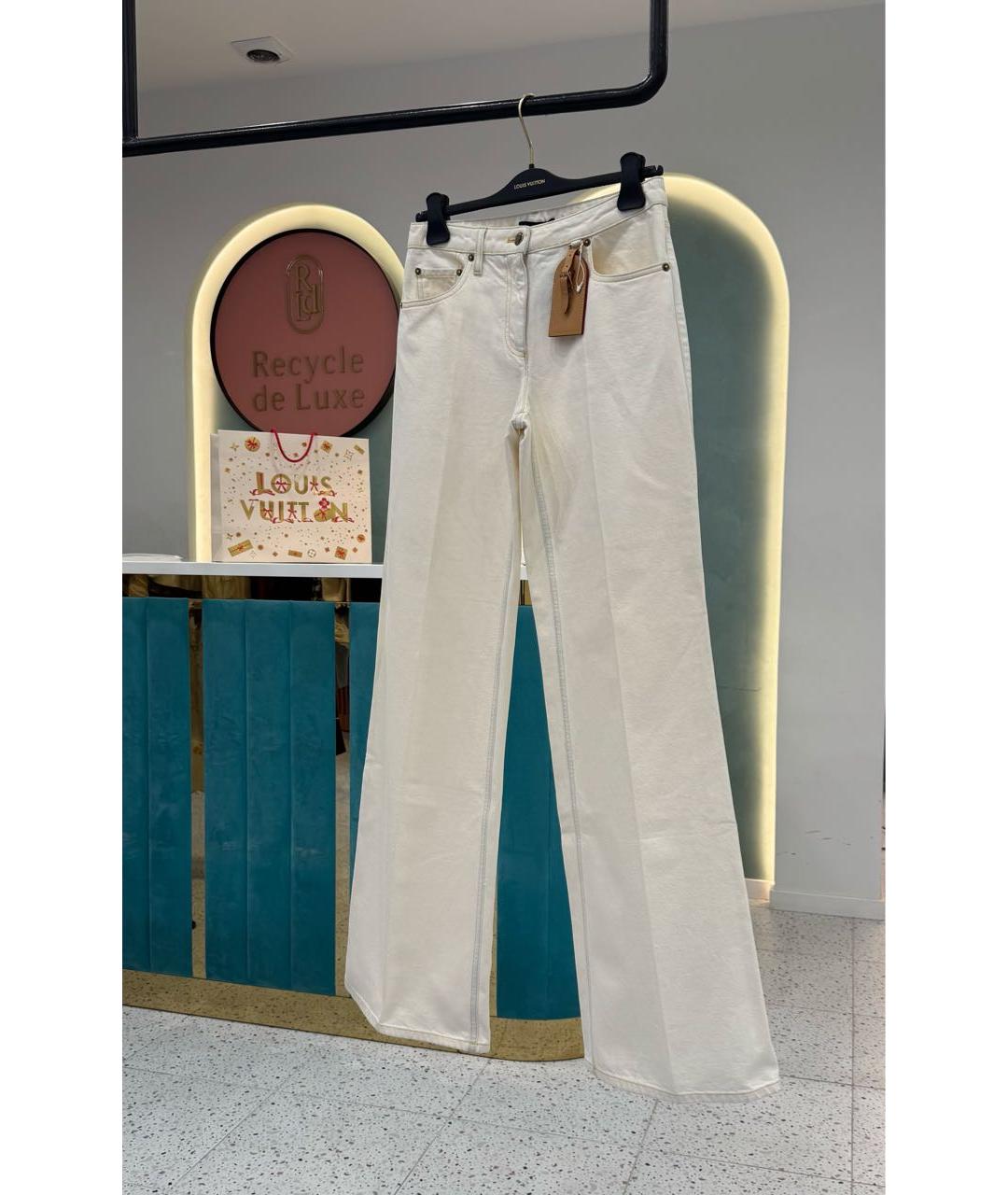 LOUIS VUITTON Бежевые хлопковые прямые джинсы, фото 8