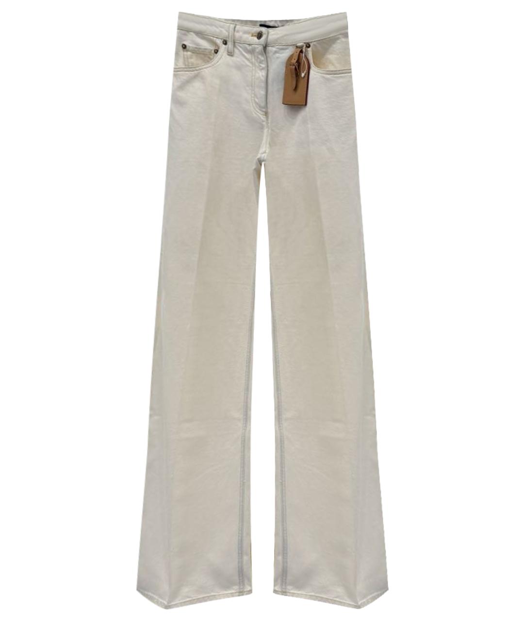 LOUIS VUITTON Бежевые хлопковые прямые джинсы, фото 1