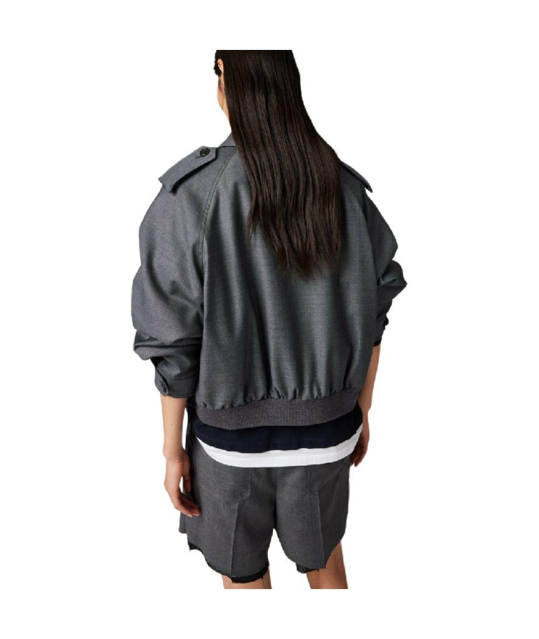 MIU MIU Серая шерстяная куртка, фото 9