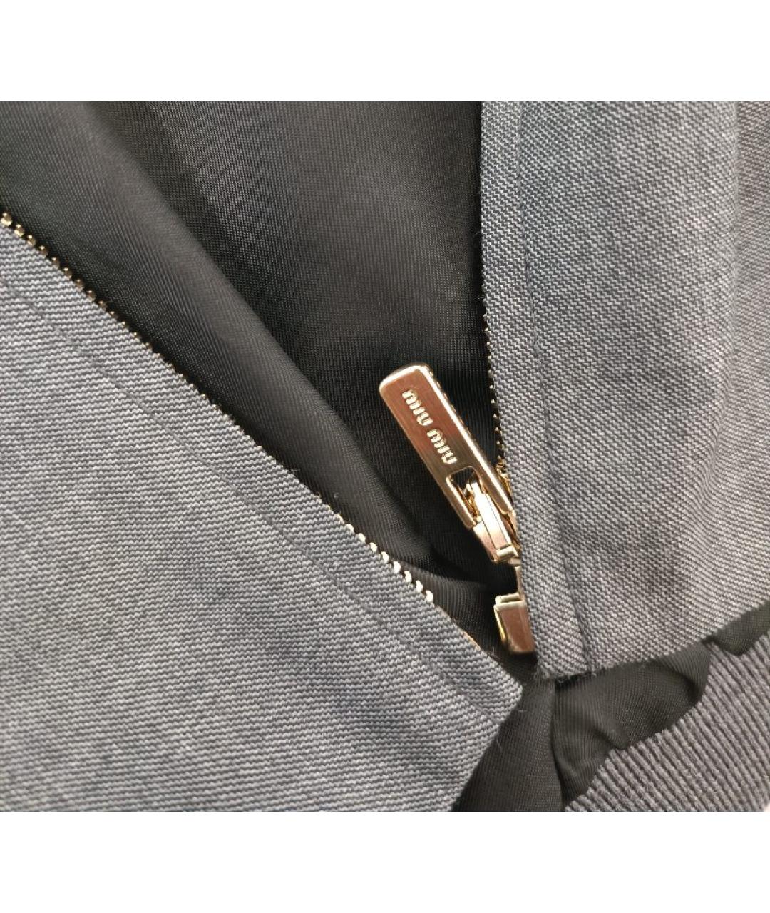 MIU MIU Серая шерстяная куртка, фото 4