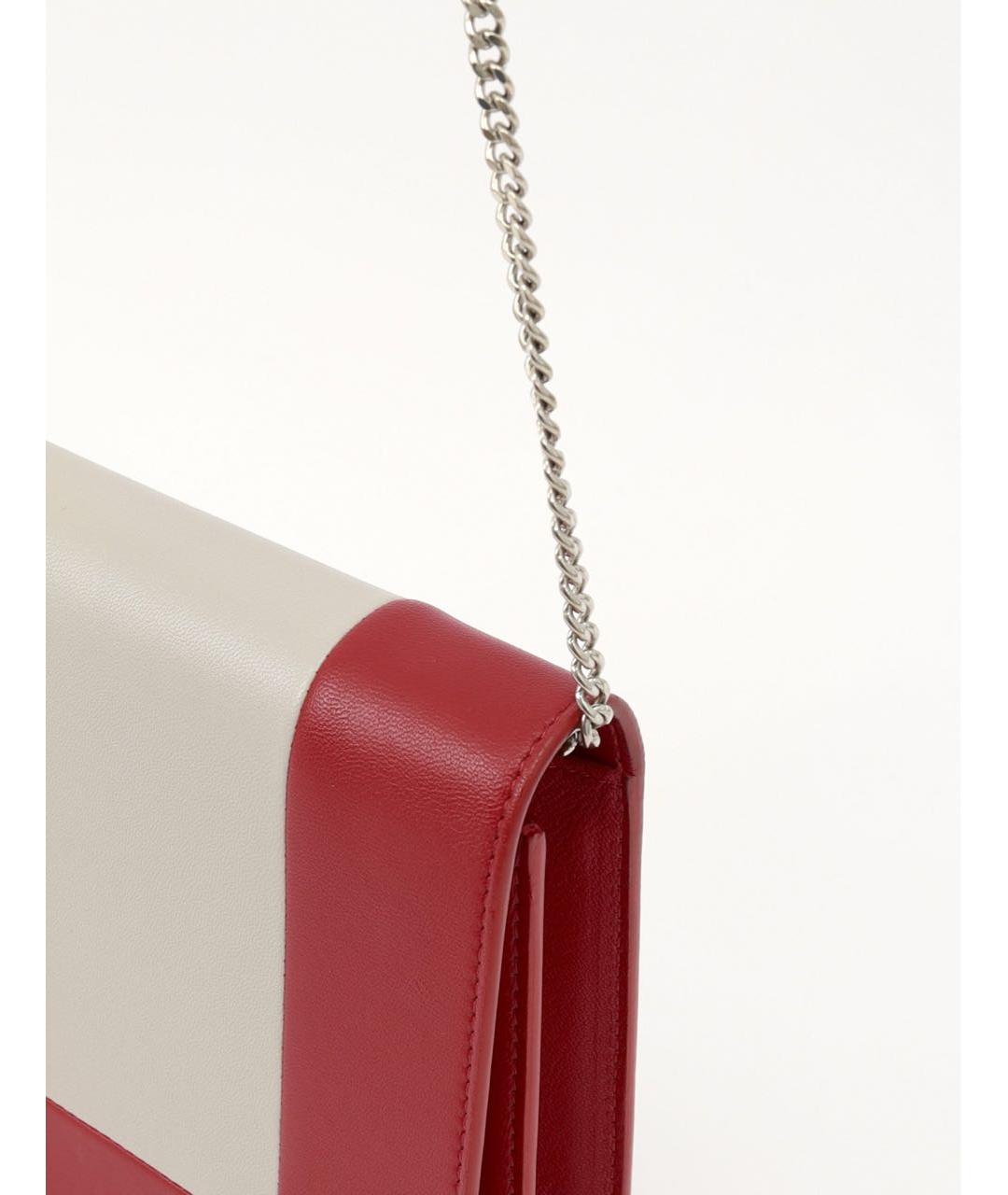 CELINE Красная кожаная сумка через плечо, фото 8