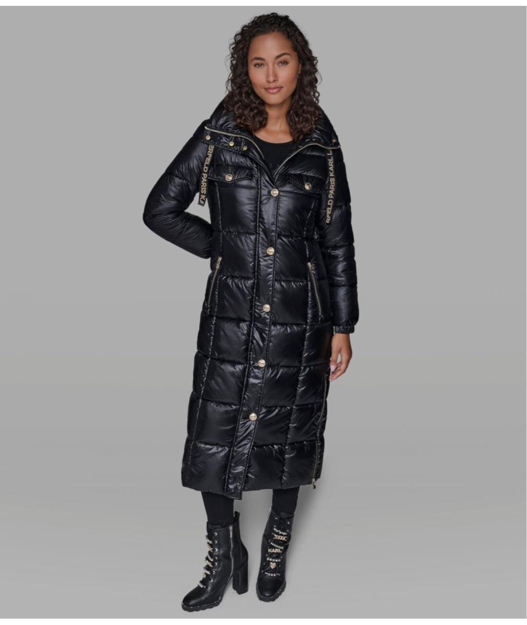 KARL LAGERFELD Черный пуховик, фото 2