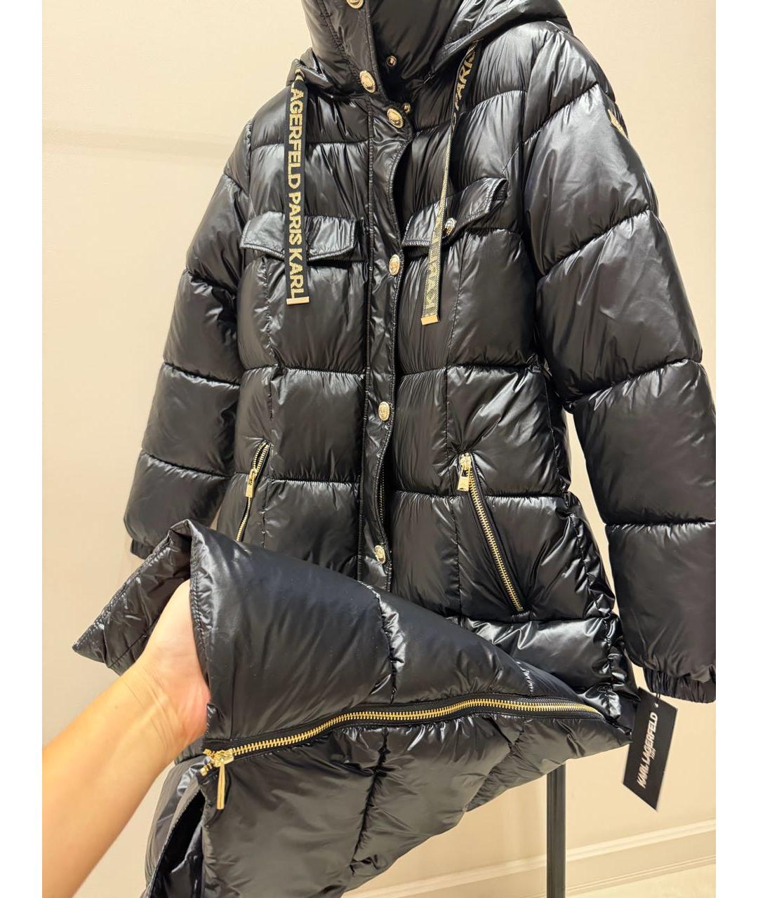 KARL LAGERFELD Черный пуховик, фото 8