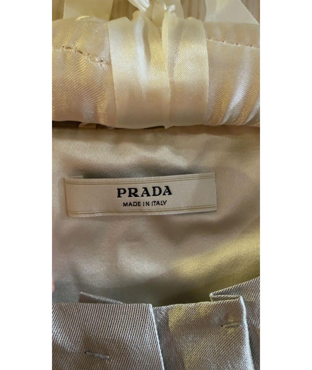 PRADA Серебрянный шерстяной жакет/пиджак, фото 3