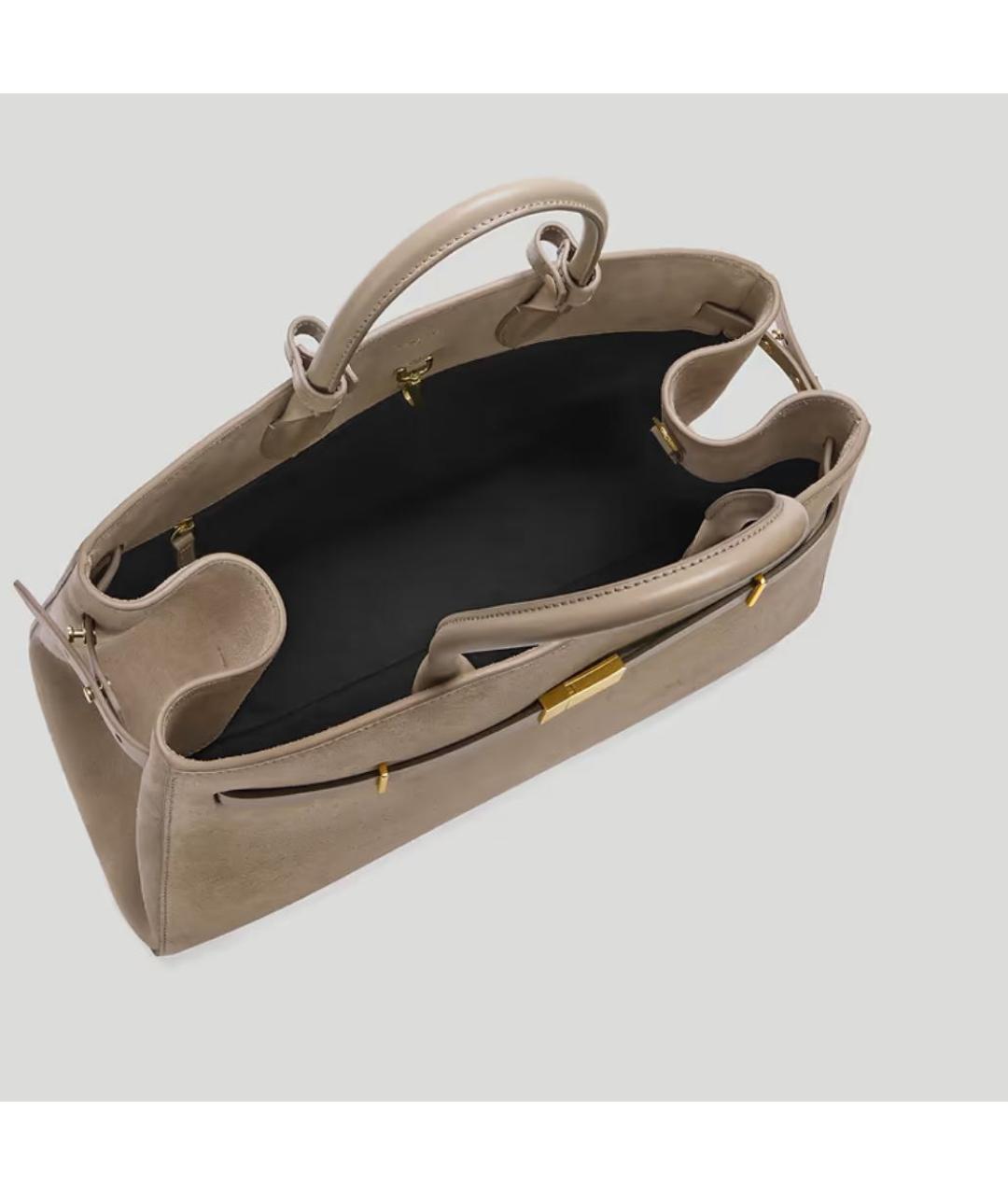 DEMELLIER Бежевая замшевая сумка тоут, фото 3