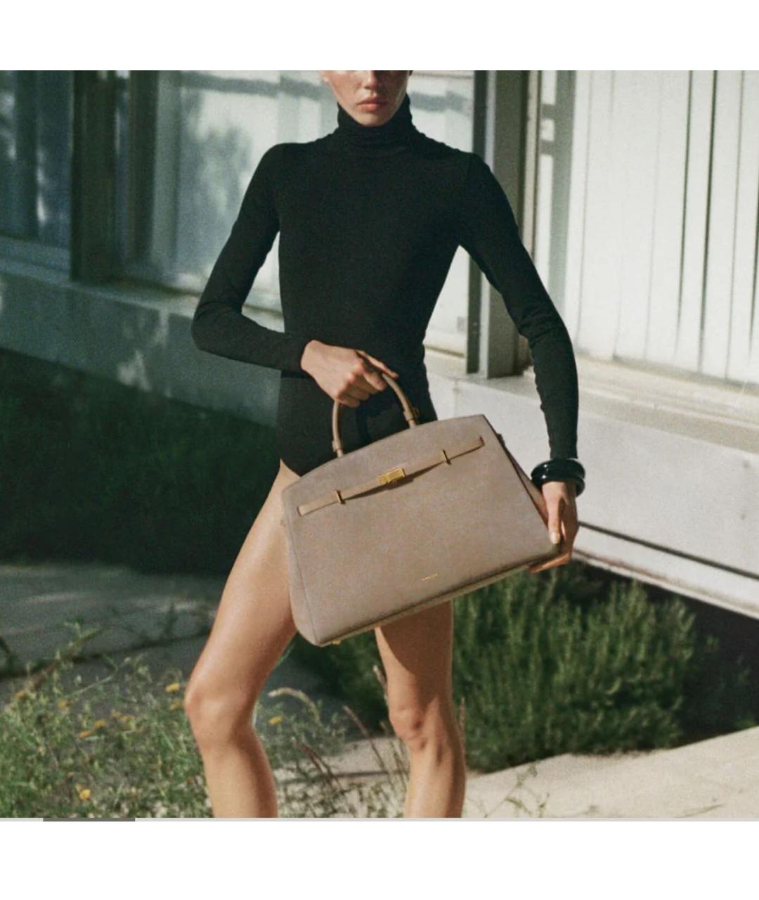 DEMELLIER Бежевая замшевая сумка тоут, фото 2