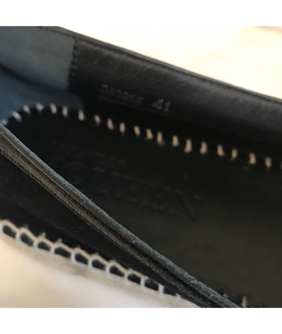 ALEXANDER MCQUEEN Черные кожаные эспадрильи, фото 8