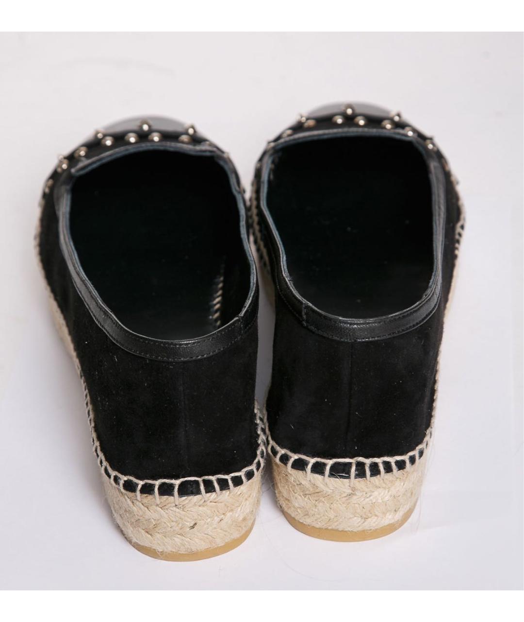 ALEXANDER MCQUEEN Черные кожаные эспадрильи, фото 4
