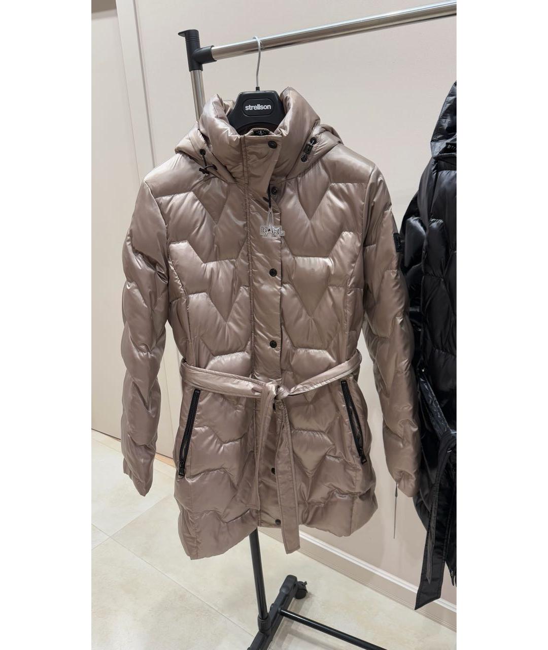 KARL LAGERFELD Серебрянный пуховик, фото 3