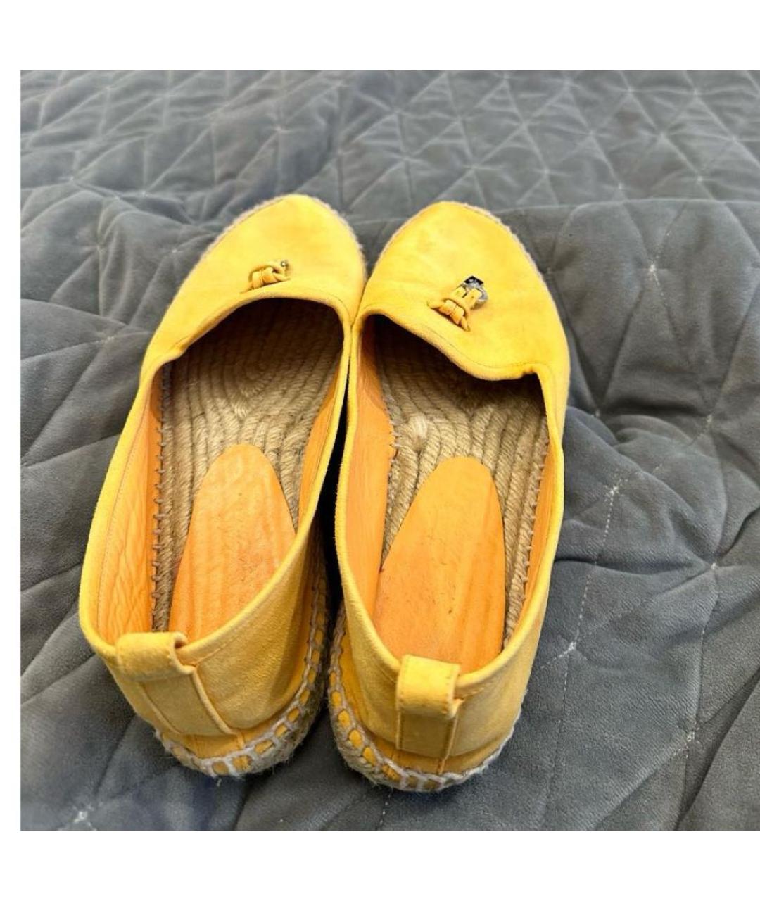 LORO PIANA Желтые эспадрильи, фото 4