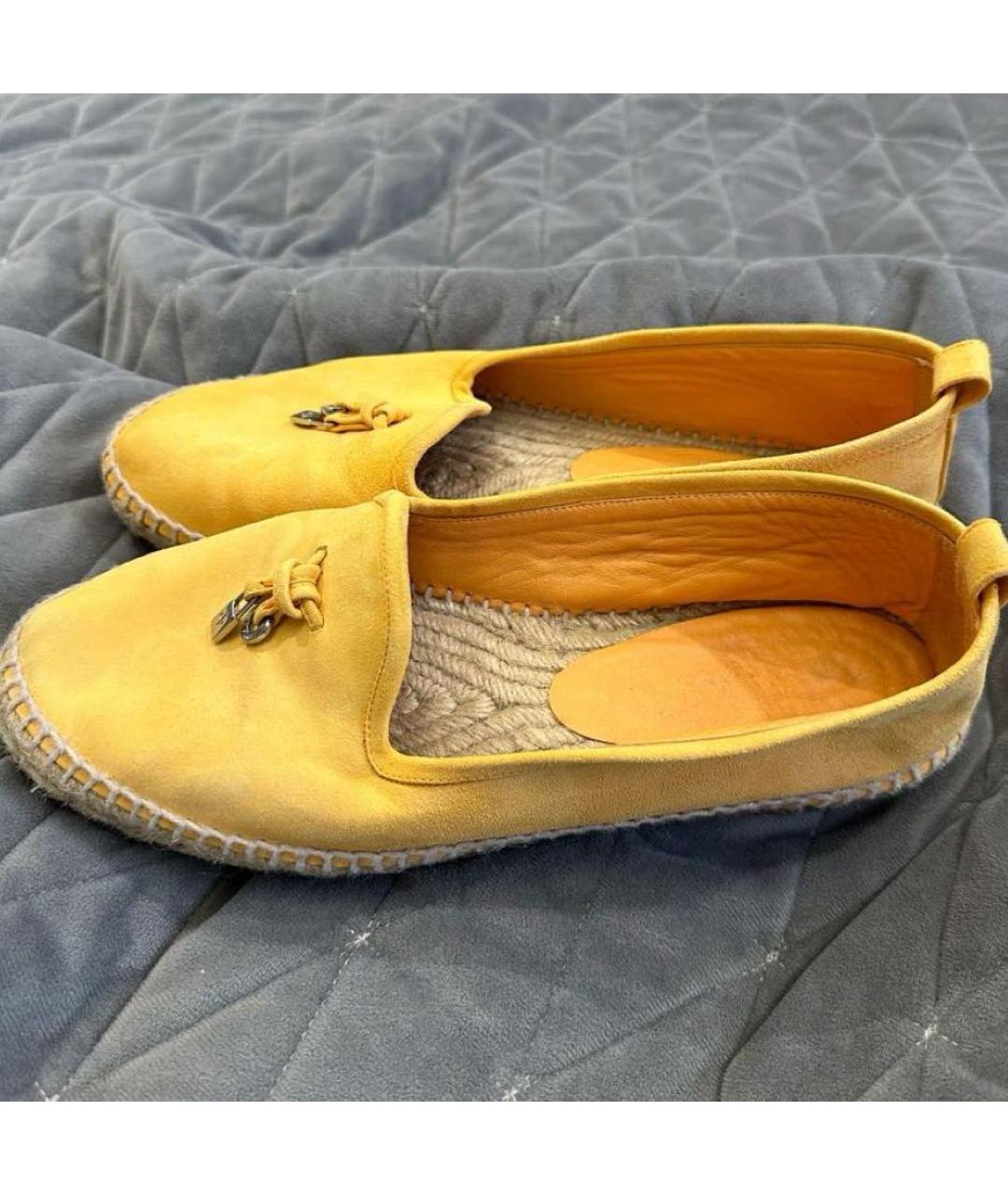 LORO PIANA Желтые эспадрильи, фото 5