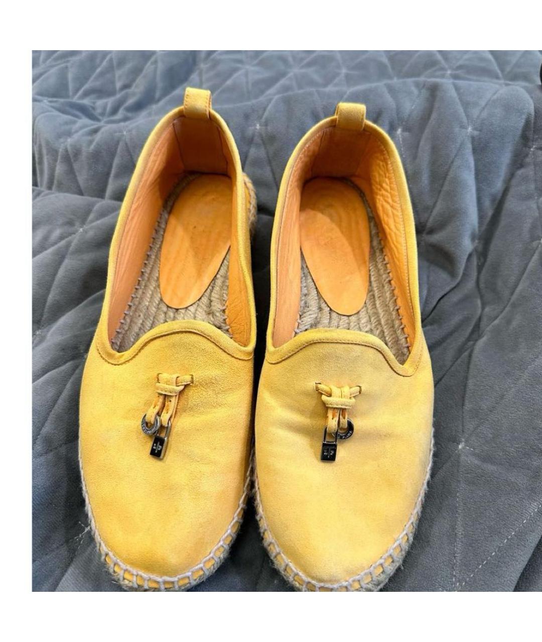 LORO PIANA Желтые эспадрильи, фото 3