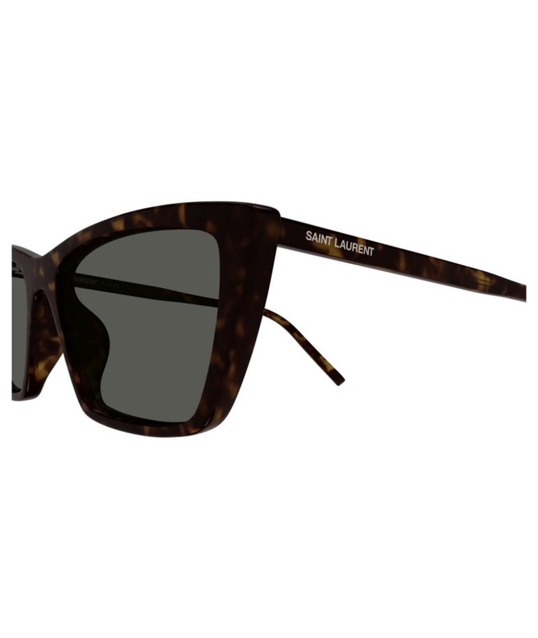 SAINT LAURENT Коричневые солнцезащитные очки, фото 3