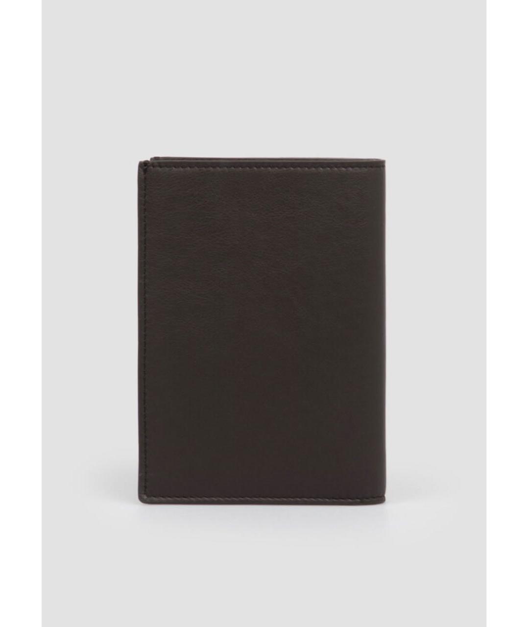 BRUNELLO CUCINELLI Коричневый кожаный кардхолдер, фото 3