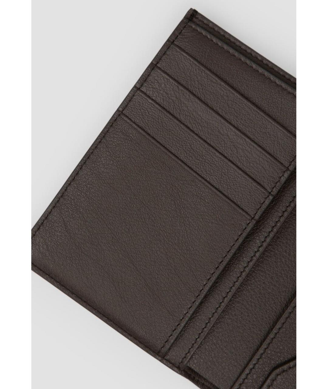 BRUNELLO CUCINELLI Коричневый кожаный кардхолдер, фото 4