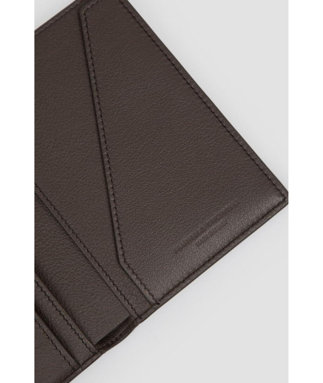 BRUNELLO CUCINELLI Коричневый кожаный кардхолдер, фото 6