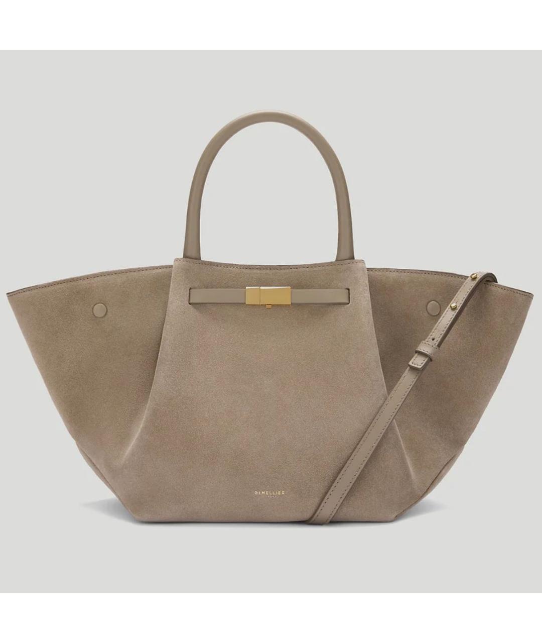 DEMELLIER Бежевая замшевая сумка тоут, фото 5