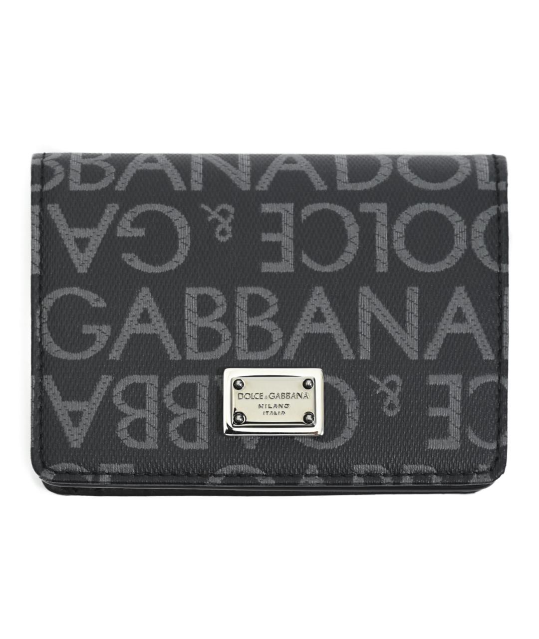 DOLCE&GABBANA Серый кожаный кошелек, фото 1