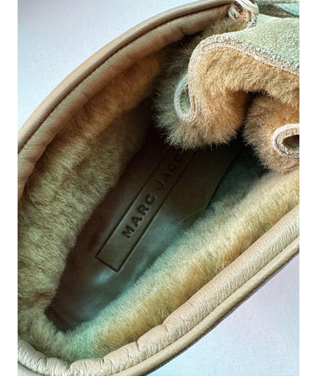 MARC JACOBS Бежевые нубуковые ботильоны, фото 6