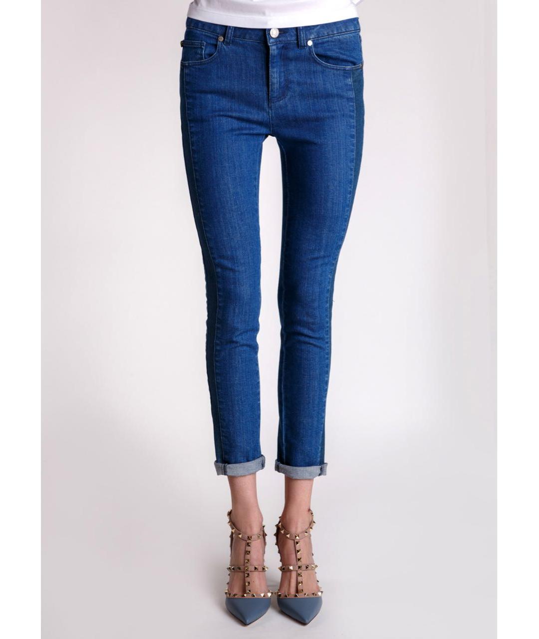 ALEXANDER MCQUEEN Синие хлопко-эластановые джинсы слим, фото 2