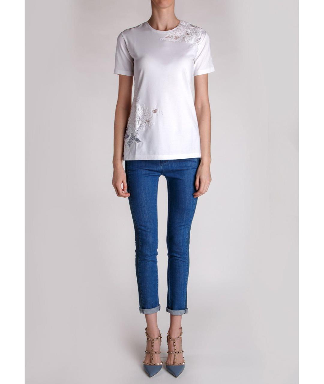 ALEXANDER MCQUEEN Синие хлопко-эластановые джинсы слим, фото 5