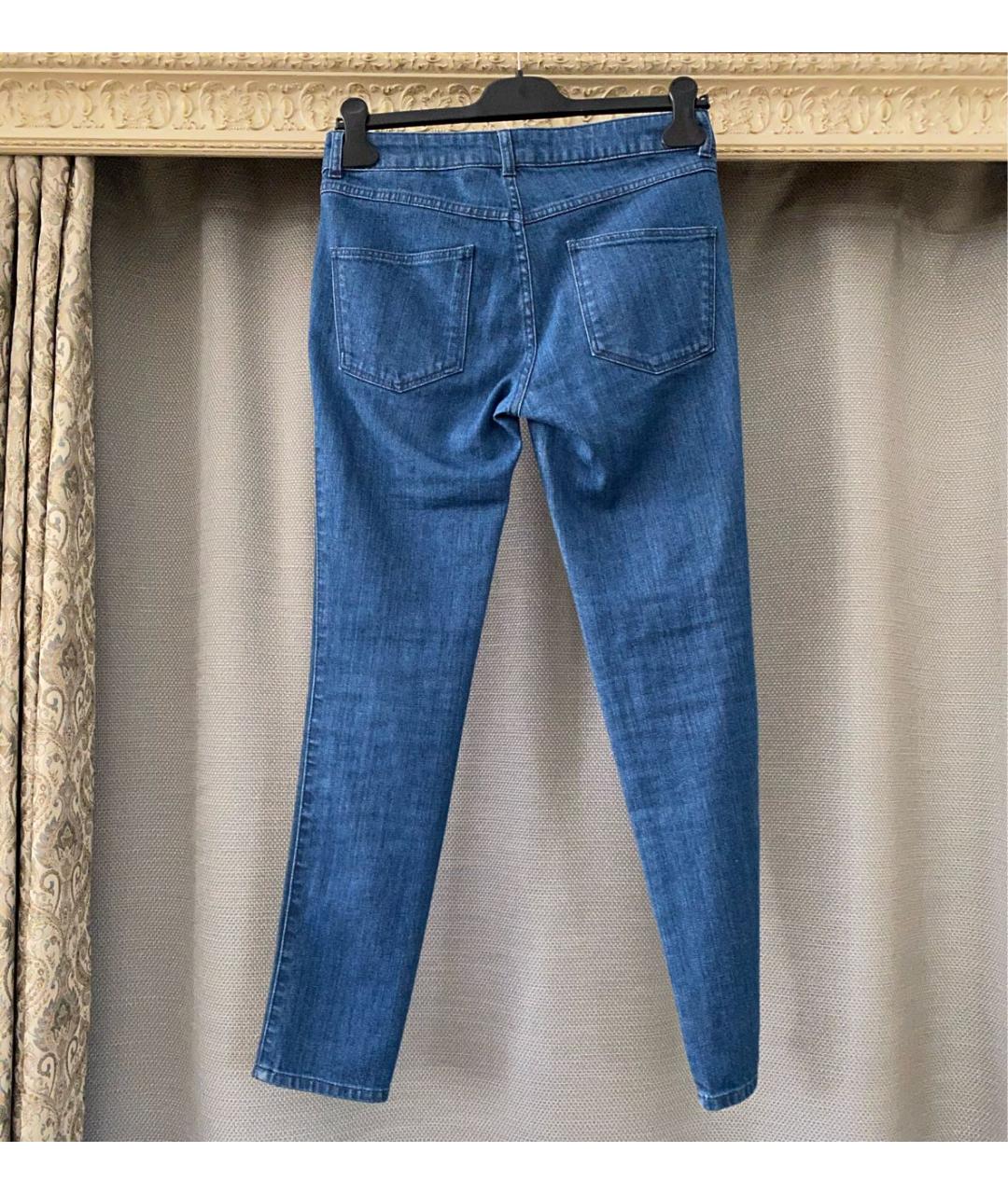 ALEXANDER MCQUEEN Синие хлопко-эластановые джинсы слим, фото 8