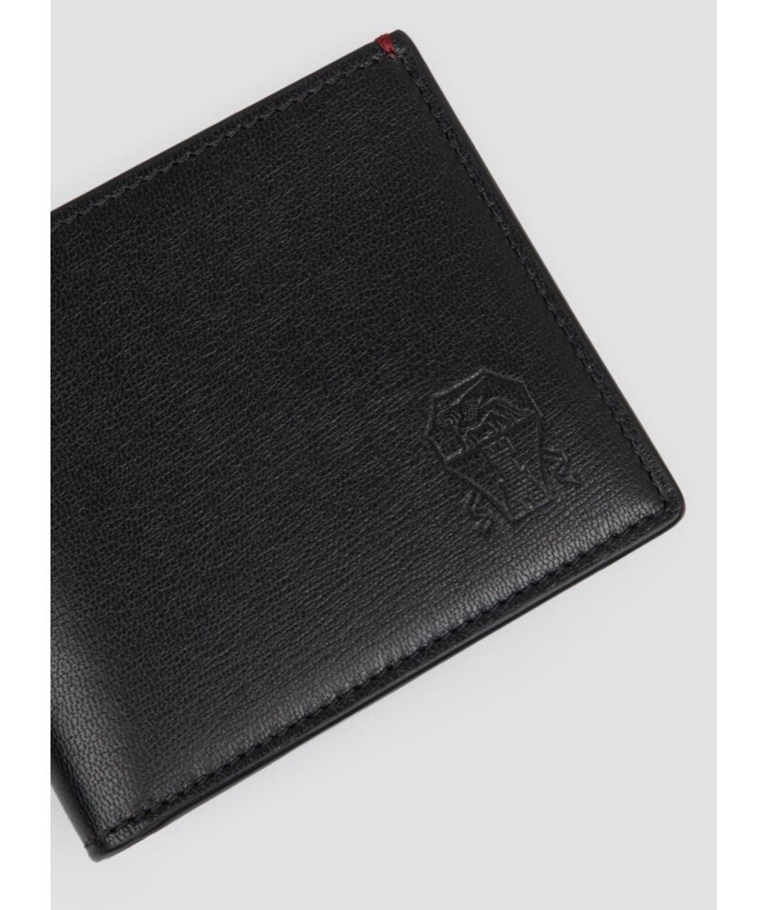 BRUNELLO CUCINELLI Черный кожаный кошелек, фото 5